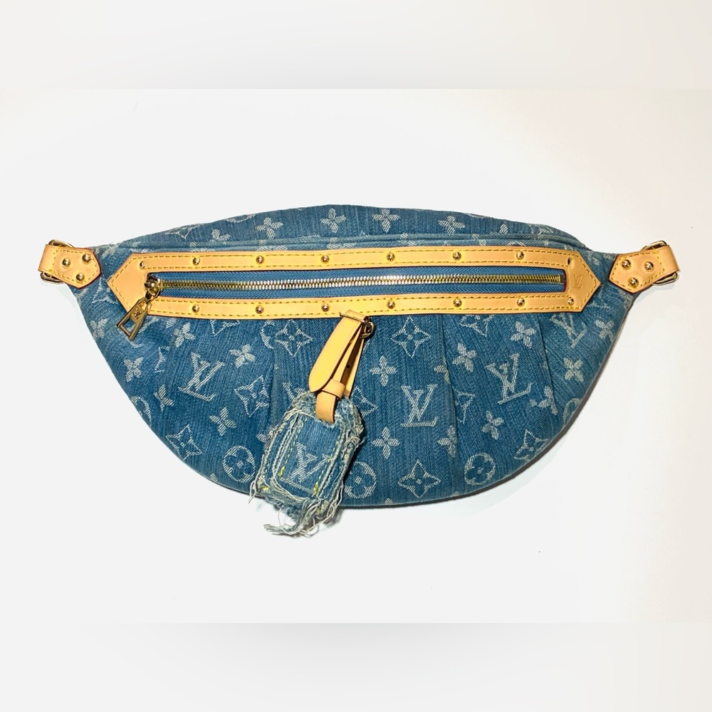 Louis Vuitton Denim Monogram Hobo Bag | No Strap | Fixer-Upper